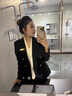 乐卡利职业西装外套女士商务会议正装演讲比赛面试工装销售高端工作服 职业西装外套【黑XL  120斤内】 实拍图