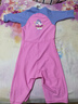 迪卡侬（DECATHLON）儿童泳衣游泳装备男童女孩宝宝短袖女童男童中大童温泉连体泳衣套 (花印款-防晒) 粉色独角兽 141-150cm 10-11岁(非洗唛尺码) 实拍图
