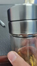 贾思德茶水分离泡茶杯男女迷你双层隔热玻璃过滤便携商务简约水杯子 钢本色-【升级茶仓 双层加 300ml 实拍图
