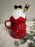 兜市精选生日礼物马克杯送男女520情人节礼物圣诞树杯子情侣喝咖啡水杯 红色【带盖带搅拌勺】 实拍图