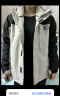 骆驼（CAMEL）冲锋衣防风三合一可拆两件套登山服119AX冰晶灰色/黑色,男女款XXL 实拍图