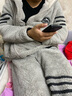 姿妍梦睡衣男秋冬季珊瑚绒加厚加绒青少年可外穿保暖家居服男士休闲套装 3158#款 2XL 码 建议176-180cm/155-180斤 实拍图