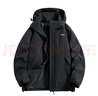 吉普（JEEP）冲锋夹克秋季户外男女同款防风运动登山上衣外套 幻影黑 4XL 实拍图