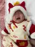 优奇满月宝宝衣服秋冬季婴儿过年喜庆拜年连体衣保暖加厚百天周岁礼服 实拍图