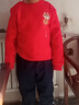 真维斯（Jeanswest）红色卫衣男女款秋冬季休闲宽松上衣马年本命年衣服过新年会定制款 加绒 红色 平安幸运_K L 【推荐120-130斤】 实拍图