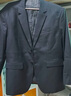 席臣加肥加大码西装外套休闲男宽松商务西服显瘦大号胖子肥佬西服套装 两件套黑色 XL （130-150斤） 实拍图