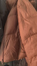 太平鸟女装羽绒服泡芙短款立领冬小个子保暖面包服外套 棕色 L 实拍图