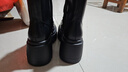 达芙妮马丁靴女内增高短靴百搭粗跟高跟黑色加绒女靴4623607126黑色36 实拍图