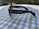 SUNSHADOR美式复古板材偏光太阳镜方形男潮防晒开车驾驶UV400防强光墨镜 拼色框茶色偏光镜片 实拍图