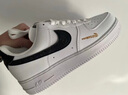 莆田男鞋空军一号内增高板鞋男女款鞋子男士休闲青少年学生运动鞋 白黑金（升级版） 40 (250mm) 实拍图