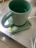 北鼎（Buydeem） 加热杯垫办公室家用恒温杯垫防水茶杯垫保温杯垫静音热牛奶神器 【浅杉绿|套装】马克杯+保温杯垫 0.35L 实拍图