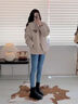 雪中飞羽绒服女短款连帽新款秋冬流行色高密防风时尚百搭加厚保暖外 黑色 L 实拍图