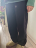 浪莎高腰运动裤女秋冬加绒加厚美式宽松直筒阔腿裤两穿卫裤休闲裤子女 实拍图