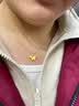 中国黄金（CHINA GOLD）黄金蝴蝶项链女士简约轻奢足金吊坠首饰生日情人节礼物送女友老婆 【今/次日达】灵动蝴蝶吊坠【赠镀金银链】约0.3g 实拍图