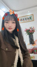 百图betu女装冬季新款短外套撞色边环保羊剪绒短外套女2311T73 紫色 M 实拍图