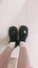 霍蜻松糕厚底小皮鞋女2025秋冬季加绒增高百搭系带JK单鞋休闲乐福鞋女 黑色【哑光】 37 (235mm) 实拍图