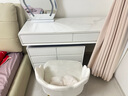 雅即（YAJI）智能梳妆台卧室斗柜收纳一体现代轻奢简约大小户型奶油风化妆台桌 白120桌+六抽柜+云朵镜+花瓣椅 实拍图