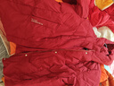 雪中飞【妈妈款】秋冬新款保暖连帽女士羽绒服防钻绒外套时尚休闲羽绒服 酒红|1121 2XL /180/100A 实拍图