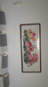 万叶居福（WanYeJu）纯手绘牡丹画花开富贵图新中式客厅装饰画国画挂画山水画字画壁画 花开富贵福满堂A【千层牡丹】 81*198CM红褐实木镜框 实拍图