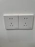 施耐德开关插座面板86型墙面斜五孔插座面板 皓呈系列奶油白色 正五孔【新国标】 实拍图