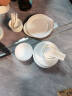 松发瓷器精品家用陶瓷碗盘碟餐具纯白暗纹系列组合碗盘 好韵3.75英寸酱料小蝶 实拍图