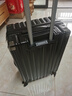 OEMG行李箱男士大容量拉杆箱结实耐用旅行箱女学生潮流密码箱硬壳皮箱 曜黑色【加厚PC箱体+防爆拉链】 24英寸【箱套贴纸+备用轮】 实拍图