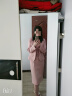 米思阳（missshine）2024秋季新款时尚ol风职业套装纯色开衫系带裙子两件套2473 粉色 M 晒单实拍图