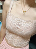 蕾丝内衣女士大胸显小显瘦美背抹胸春夏薄款大码免穿文胸背心内搭 浅咖色-单件 L 【36/80 BCDE】 实拍图