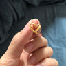 周生生永系列 小桃心黄金耳钉 足金爱心心形线条百搭耳饰 68738E定价 实拍图