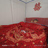 雅鹿纯棉结婚四件套100全棉床裙款大红新婚床单被套女儿婚房床上用品4 幸福美满【加厚磨毛款】 床裙款 1.5m四件套-被套200x230cm 实拍图