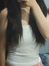 时尚夏季吊带背心女纯色打底衫外穿简约网红小辣妹固定杯小背心批 白色 均码(80-130斤) 实拍图