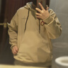 名创优品（MINISO）连帽卫衣男重磅宽松春季休闲高级感青少年潮流外套 卡其 M 实拍图
