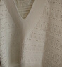 初申春秋针织衫女V领镂空针织马甲背心叠穿纯色上衣S143Z5004 实拍图