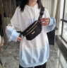 AODAISI气质防水百搭腰包女士韩版休闲牛津布单肩包多层零钱手机运动包 黑色牛津布升级 实拍图
