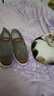 韵优利（yunyouli）老北京布鞋男款透气帆布鞋男士牛津底工作鞋一脚蹬休闲鞋 104灰 42 实拍图