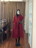 春乏2025年流行春秋季中长款过膝双面绒毛呢外套女百搭小个子呢子大衣 红色双面尼版[卡码拍小] L 建议130斤-145斤[卡码拍小] 实拍图