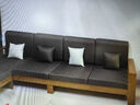 梓画实木沙发客厅组合中式小户型床两用布艺贵妃转角全套家具品牌前十 【64cm/位】四人位+贵妃 海绵坐垫 实拍图