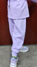 真维斯女童裤子春秋款儿童运动裤女孩秋季洋气卫裤秋装长裤新款时尚 紫 J紫小花X 130 实拍图