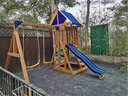 萌公馆民宿户外儿童游乐设施幼儿园滑滑梯秋千实木庭院别墅宝宝攀爬架子 双人经典秋千滑梯 实拍图