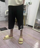 正品七分裤子男士夏季2025新款宽松潮牌运动过膝时尚百搭休闲短裤 黑色【佰斯乐K919】 2XL 【130-145斤】 实拍图