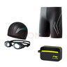 李宁（LI-NING）泳衣男士短袖泳衣防尴尬泡温泉冲浪服LSLR225 短袖黑色 XXXL 实拍图