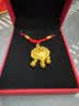 中国黄金（CHINA GOLD）黄金平安锁项链足金吊坠金锁男女款长命锁七夕礼物送婴儿宝宝老婆 平安锁吊坠+4金珠【红绳】约1.9g 实拍图