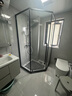 东鹏钻石淋浴房玻璃隔断淋浴隔断洗澡房一体卫生间干湿分离浴室门浴屏 可升级多种玻璃工艺联系客服 枪灰/雅黑/亮银 边框颜色定制 实拍图