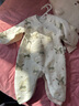 童泰婴儿衣服新生儿连体衣秋冬季夹棉保暖宝宝衣服纯棉蝴蝶哈衣2件装 粉色兔子（裆部加宽设计） 66cm 实拍图
