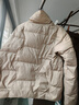 马克印象2025秋冬新款羽绒服女短款立领休闲百搭90白鸭绒小个子时尚外套女 DH106  卡其色 M （100-120斤） 实拍图