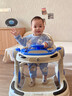 UICSS婴儿学步车多档调节2025新款多功能儿童手推车三合一宝宝助步车 宝石蓝-5档调节+音乐盘+脚垫推把 实拍图