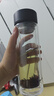 天喜（TIANXI） 水杯玻璃杯大容量杯子家用便携男女办公泡茶杯随手茶水分离杯 黑色420ml+杯刷+杯套 实拍图