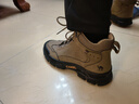 骆驼（CAMEL）工装马丁靴城市户外中帮登山厚底徒步鞋 G14W342614 卡其 44  实拍图
