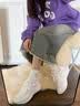 回力官方女鞋秋季飞织运动鞋女2026鞋子女跑步鞋女 白粉 37 实拍图
