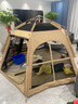 自由客黑胶帐篷天幕帐篷二合一露营户外全自动遮阳棚防晒露营装备全套 大号【两门四窗3-5人】+防潮垫 防晒加厚黑胶【落地全景窗】 实拍图
